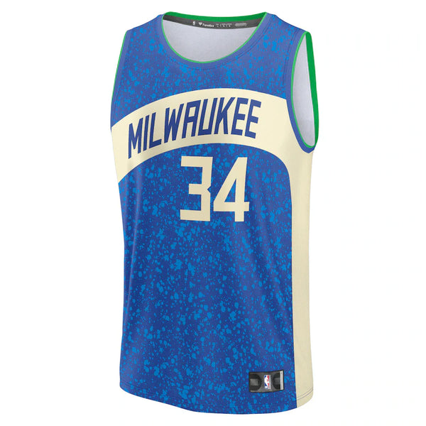 Camisa Regata Milwaukee Bucks City Edition 2024 - Azul